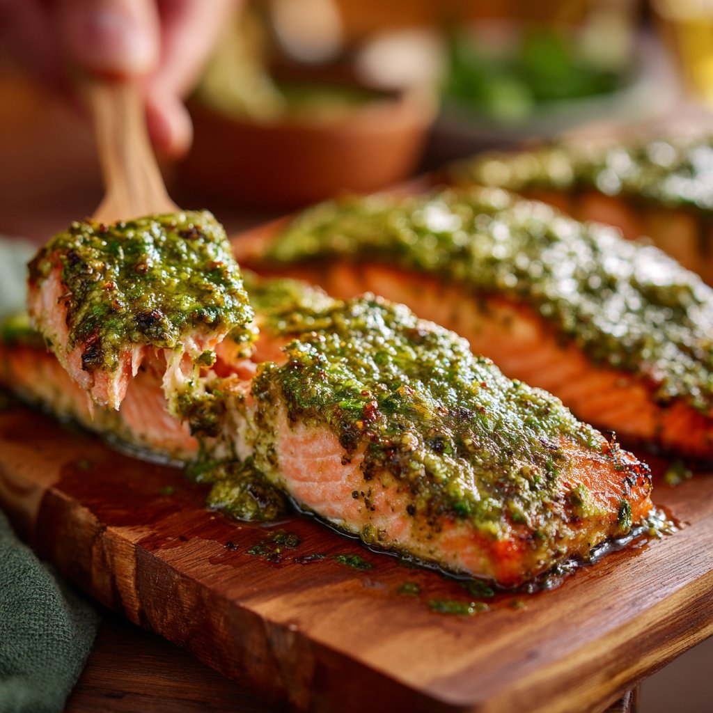 Baked Pesto Salmon Fillets