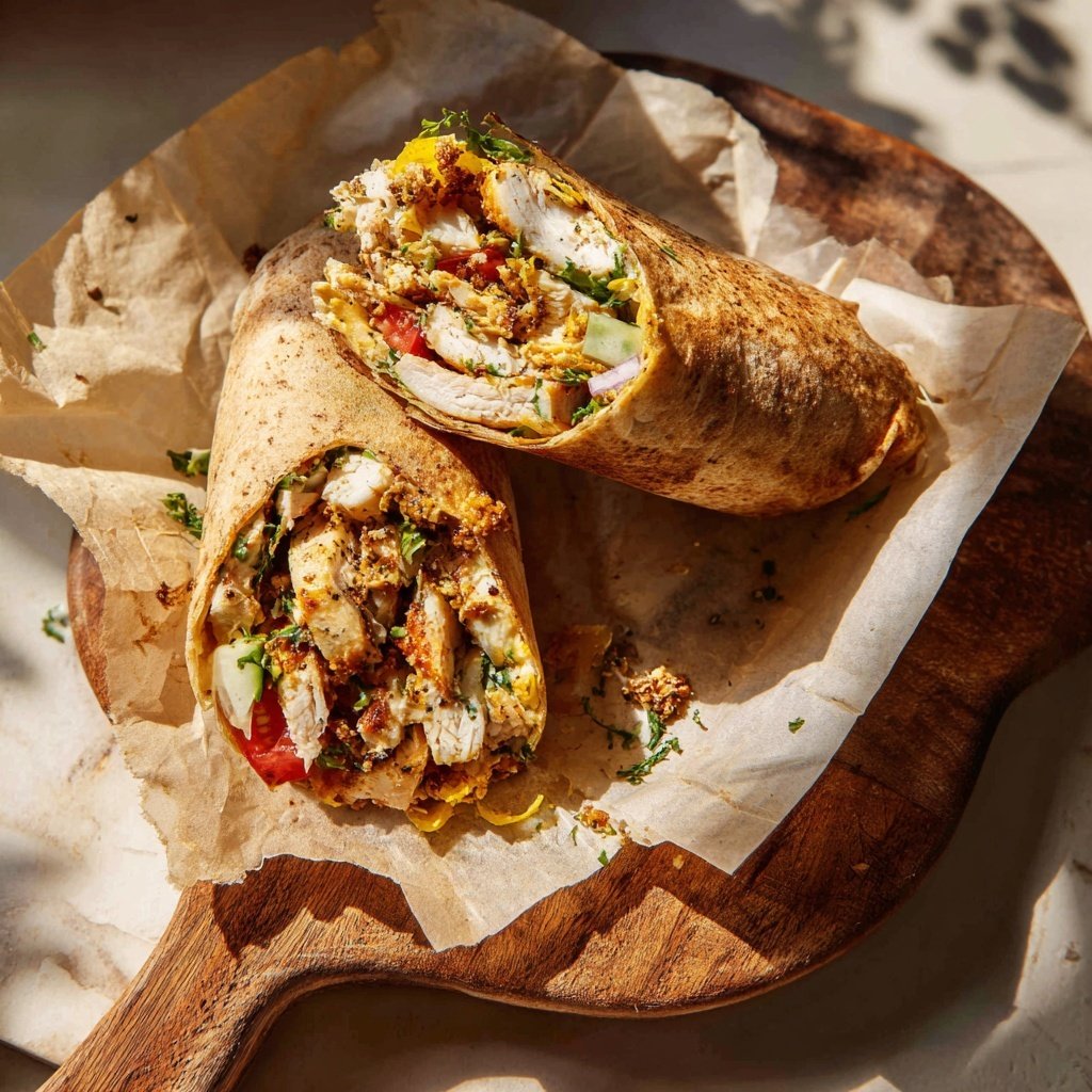 Lemon Herb Grilled Chicken Wrap