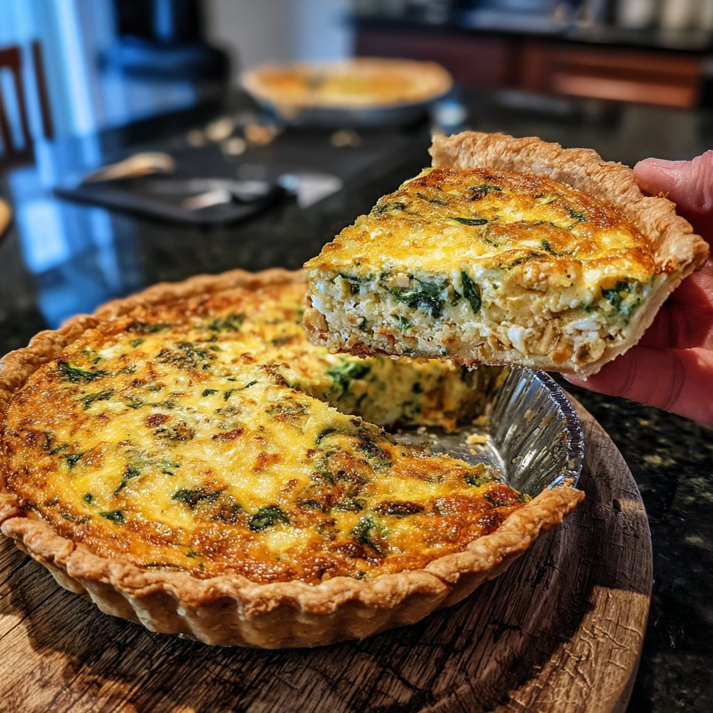 Spinach and Turkey Quiche