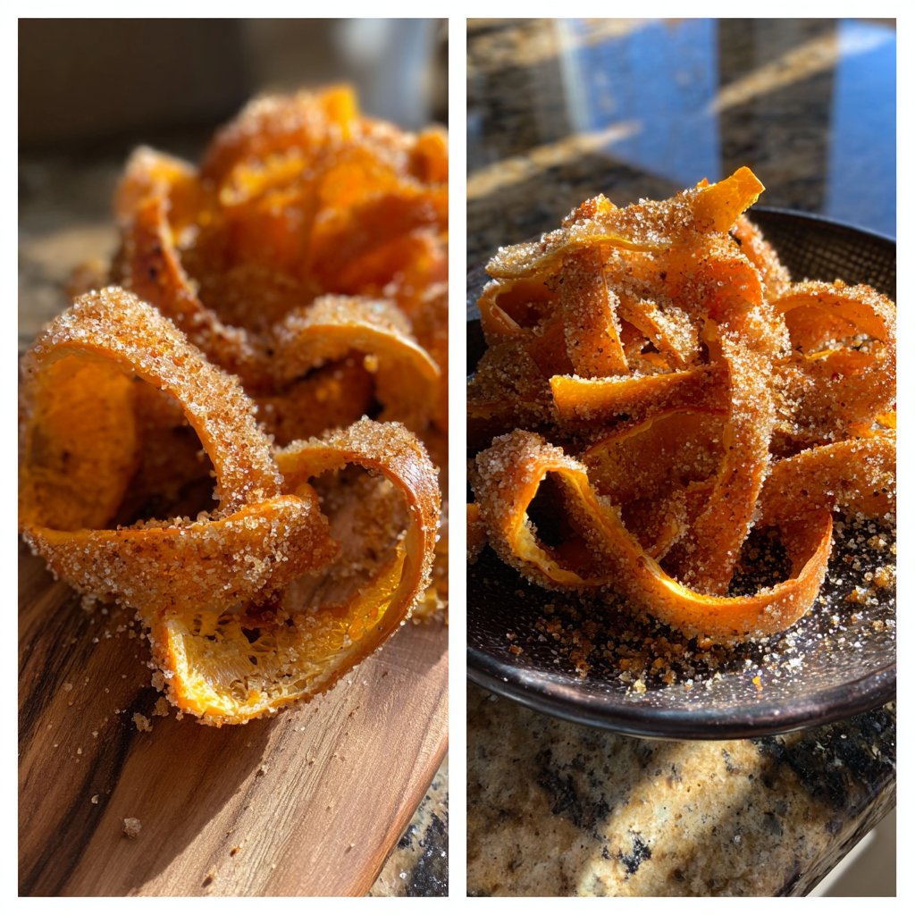 Candied Orange Peel with Spiced Sugar
