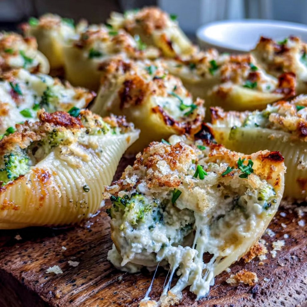 Turkey and Broccoli Stuffed Shells