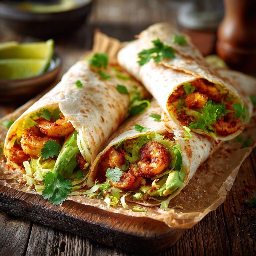 Crispy Shrimp Avocado Wraps